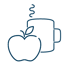 Bunte Obst- und Getränke-Flatrate (Kaffee/Tee/Wasser)